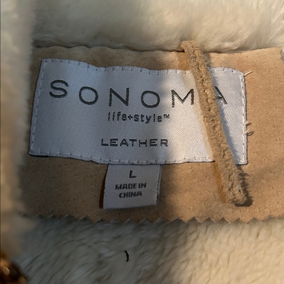 Sonoma Tan Leather Jacket with Cream Interior - Picture 3 of 3